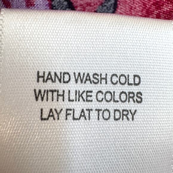 ModCloth Womens Tank Top Blouse Size 3X Flowy Lemur Frog Floral Bright Pink - Picture 7 of 8